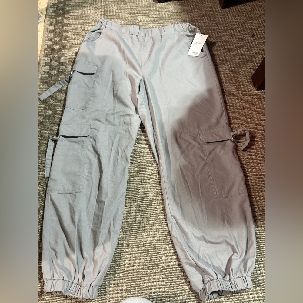 Ci Sono women  Light Gray Cargo Pants
